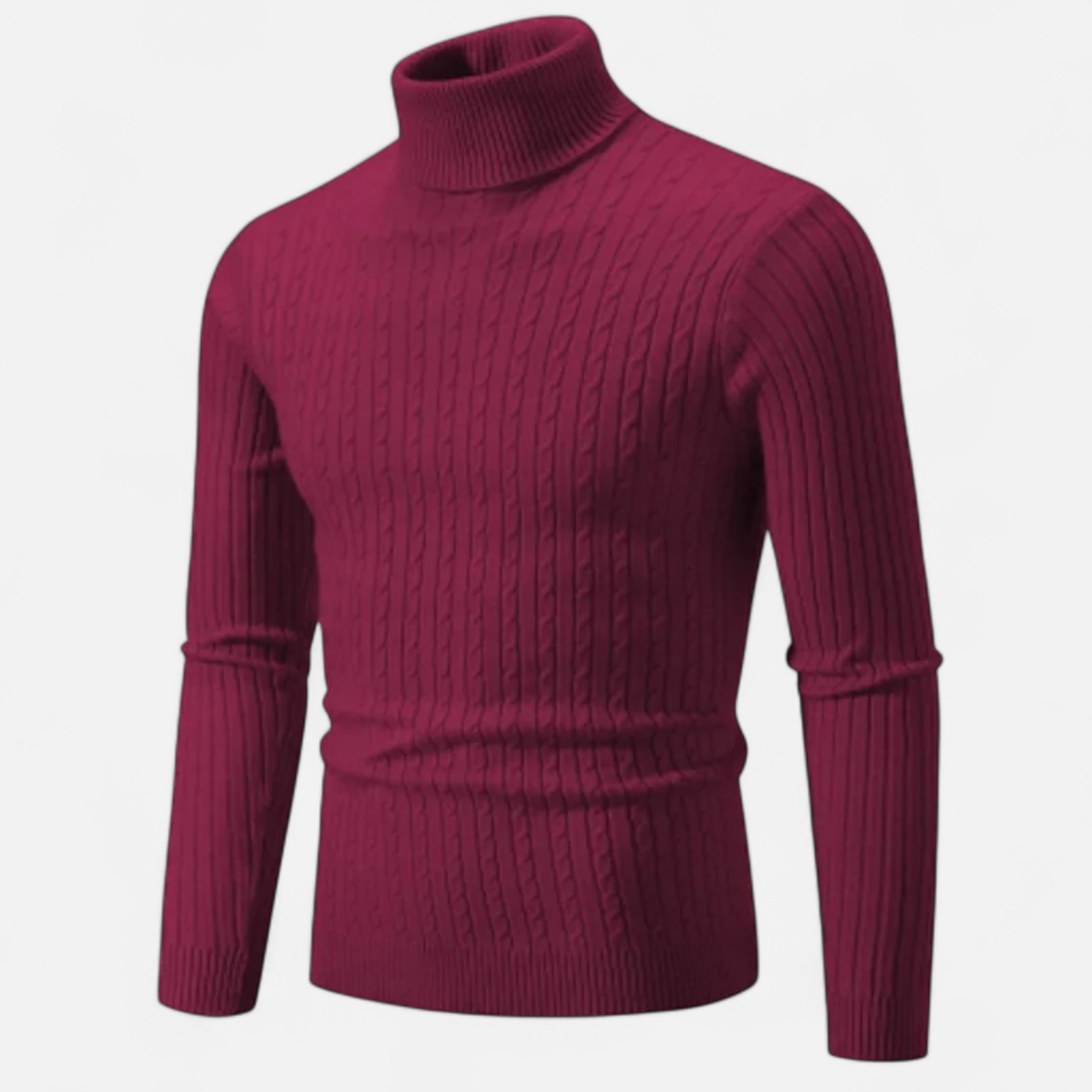 Old Ventuno | Men’s Wool Turtleneck – High Neck Winter Elegance