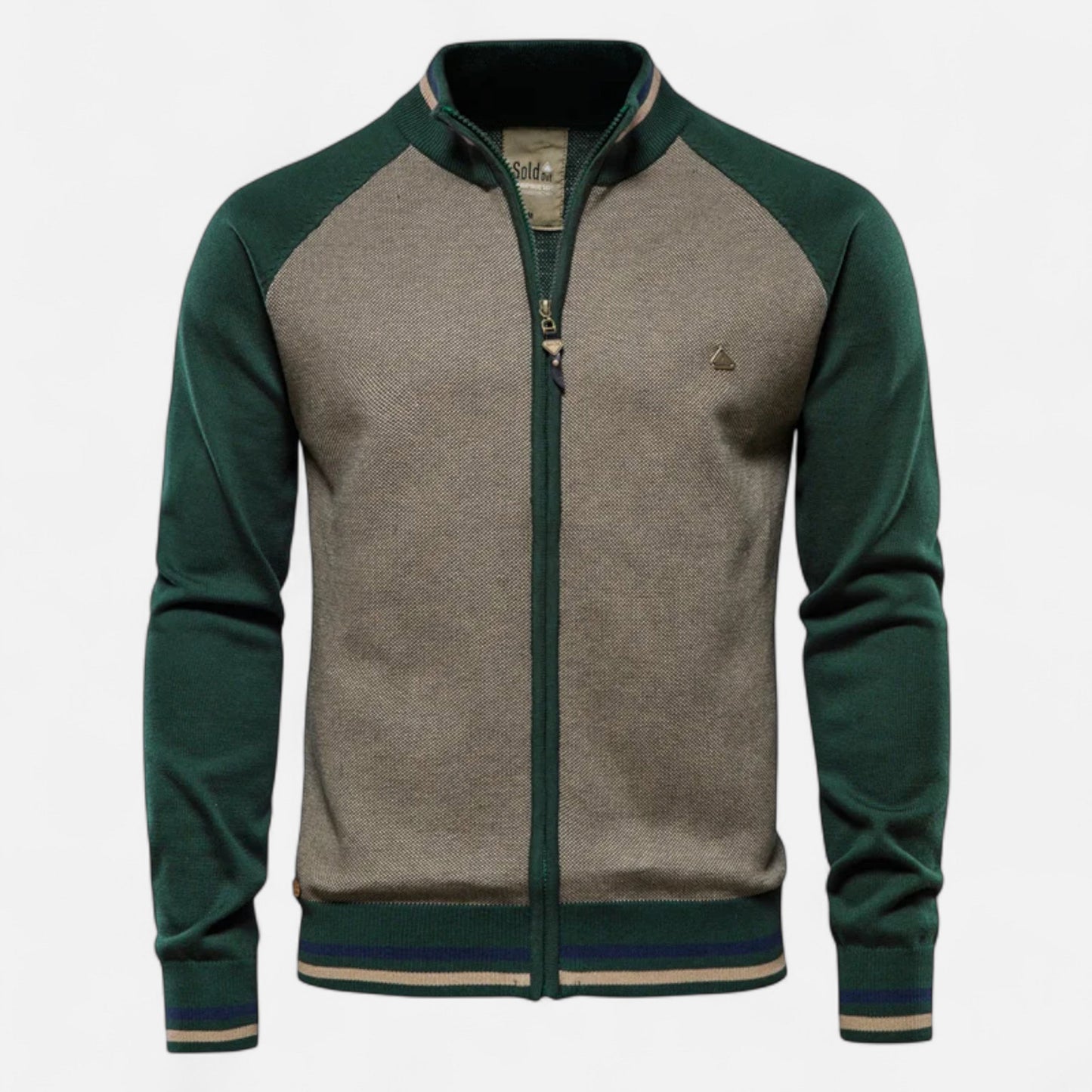 Old Ventuno | Men’s Zipped Sweater – Heritage Cotton Knit