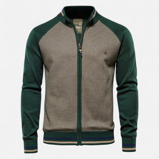 Old Ventuno | Men’s Zipped Sweater – Heritage Cotton Knit